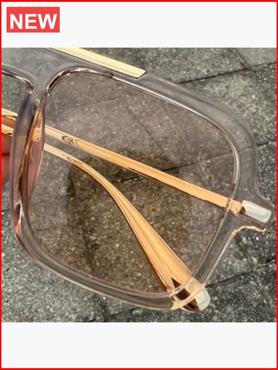 Retro Square Oversized Pilot Sunglasses for Women and Men UV400 Protection main image 6